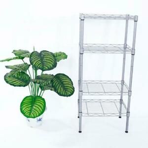 Storage Rack 4-Tier Layer Organizer Kitchen Shelving Steel Wire Shelves Home