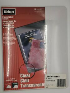 Ibico Clear Presentation Covers, 8 3/4&#034; x 11 1/4&#034; 25-Pack * NEW *