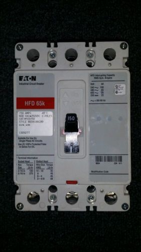 HFD3150 EATON CUTLER HAMMER CIRCUIT BREAKER NEW IN BOX - 150AMP 600VAC