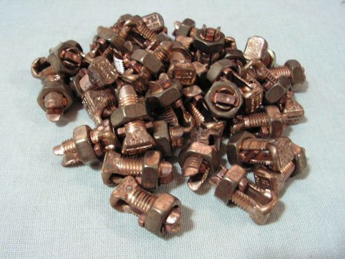 New 40 Pieces Burndy KS 17 DB Copper Split Bolts