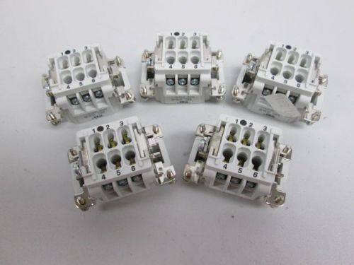 LOT 5 NEW T&amp;B MS 206 B 6 POSITION CONNECTOR D257887