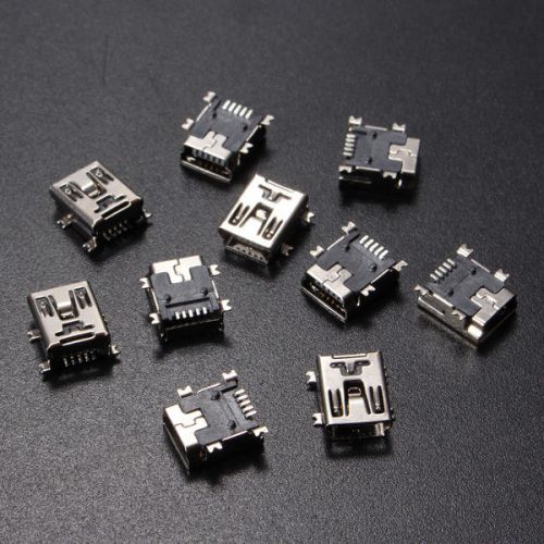 10pcs micro usb type b female 5pin socket smt smd solder plug adaptor connector for sale