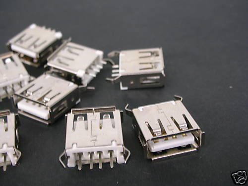 5pcs USB Type-A Female Panel Mount Socket for Repair,116