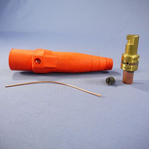 Leviton Orange ECT 16 Series Male Detachable Cam Plug 300A 600V Crimped 16D27-O