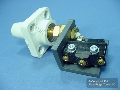 New Leviton White Cam Plug Panel Receptacle Microswitch ECT 16 Series 16RSW-W
