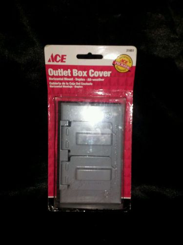 New Ace outlet box cover 31651 horizontal mount duplex all weather