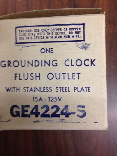 GE Grounding Clock Flush Outlet