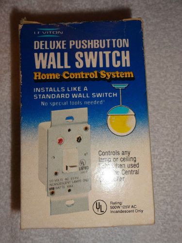 Leviton 6225 Deluxe Pushbutton New Wall Switch for Home Control System