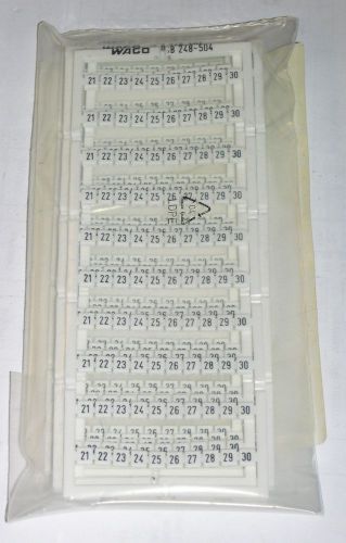 Wago, miniature terminal block markers, 21-30, 248-504, pack of 5 for sale