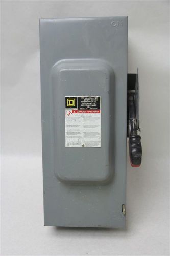 Square-D Heavy Duty Non-Fusible Safety Switch HU363 with 100A and 600VAC Used