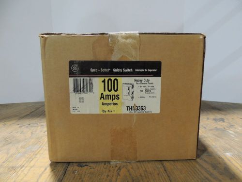 General Electric Spec-Setter Safety Switch, 100A, THN3363, NIB