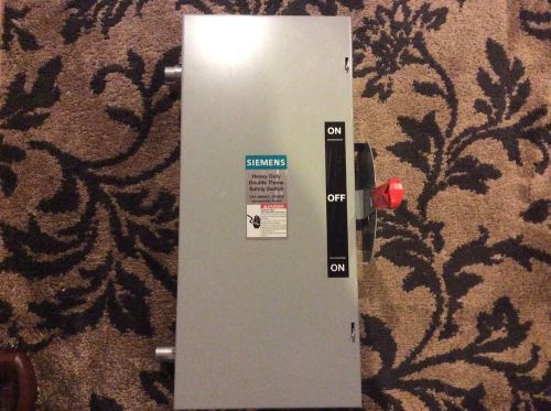SIEMENS DTNF363 HEAVY DUTY DOUBLE THROW SAFETY SWITCH 100AMP