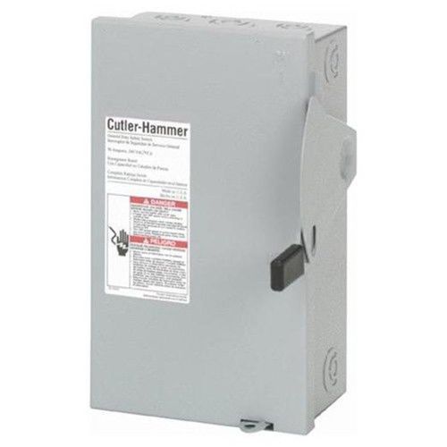Cutler hammer dg221ngb general duty safety switch 30 amp for sale