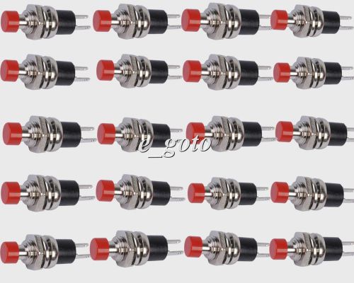 20pcs red mini lockless momentary on/off push button switch precise for sale