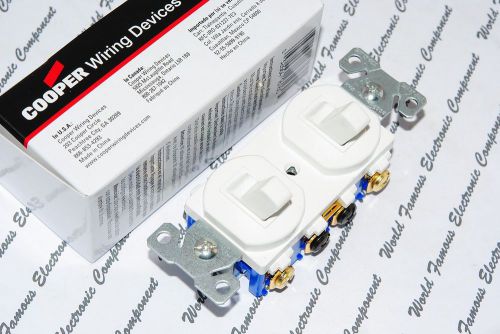 1pcs - cooper 276w 15a 120/277v ac 3-way toggle combination two duplex switch for sale
