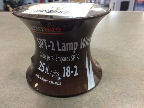 Lamp Wire Cable 25&#039; Roll 18-2 Gauge SPT-2 Color White Cerrowire