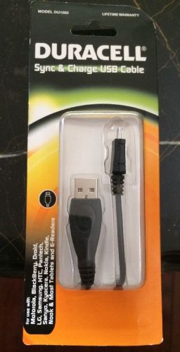 Brand New Duracell 83-15210 3&#039; Micro Usb Cable-Usb A Male To Micro Usb B Male
