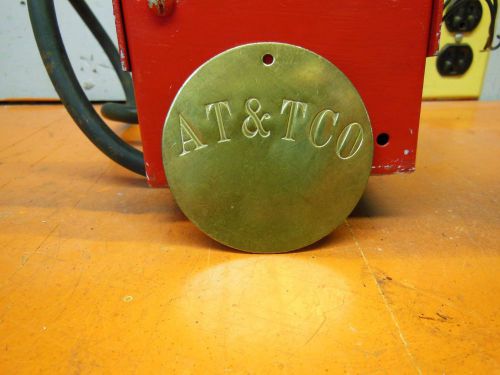 Large brass at&amp;t tag for sale