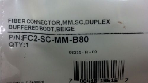 NEW BOX OF 20 Siemon FC2-SC-MM-B80 SC Duplex 125MM Beige Boots