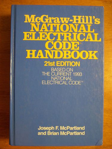 NATIONAL ELECTRICAL CODE HANDBOOK 1993 21st edition McPartland Very Good