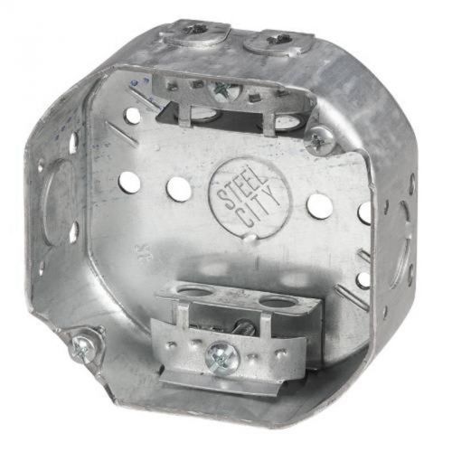 Octagon outlet box 4&#034; x 1-1/2&#034; deep pre-galvanized steel 54151a outlet boxes for sale