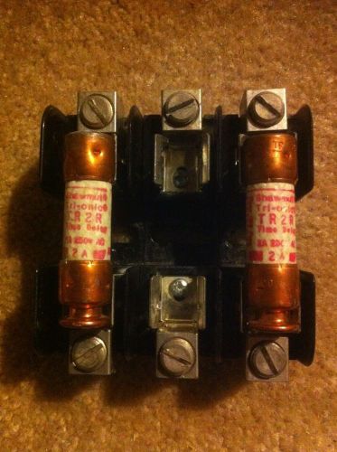 Gould shawmut tri-onic tr2r dual element time delay current limiting fuse 20308 for sale