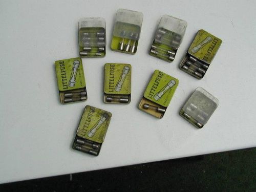 LittleFuse Glass Fuses lot of 9 Tin - Plastic  - 33 fuses