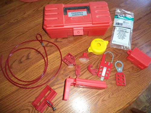Panduit contractor&#039;s lockout tagout kit gpsl-kt-con - red for sale