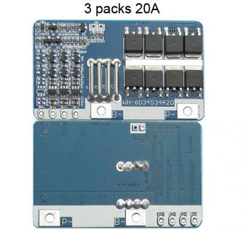 Protection board for 3 packs 11.1v  li-ion li 18650 battery max. 20a seiko ic for sale