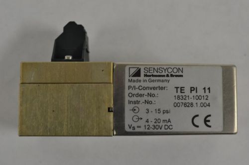 New sensycon te pi 11 3-15psi 4-20ma signal p/i 12-30v-dc converter b252158 for sale