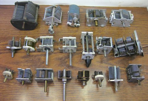 20 piece vintage air variable capacitor assortment ham radio