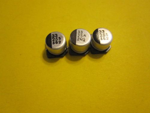 CAPACITOR 33UF  25VOLT SMD ELECTROLYTIC (3 ITEMS)