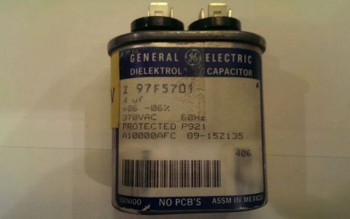 Ge capacitor oval 4 uf mfd 370 volt 97f5701,  used for sale