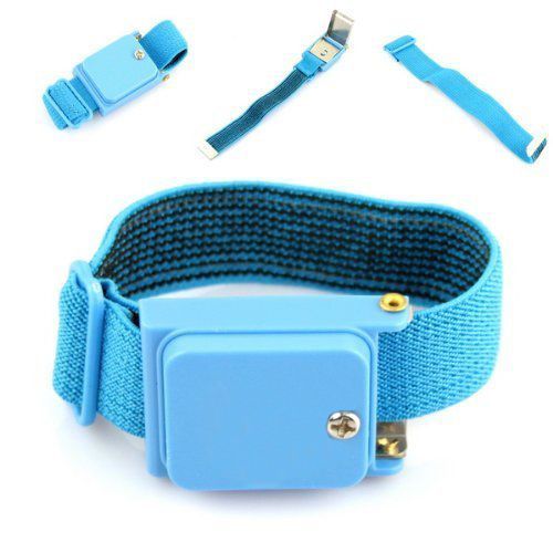 Wireless anti static discharge band ground wrist strap - sky blue xmas gift for sale