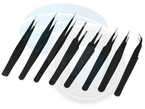 8pcs esd tweezers for mobile laptop computer electronics repair tools for sale