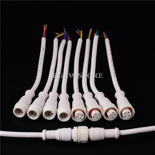100 sets 4 core 4pin,white,engineering plastics,pbt,waterproof ip67,led connctor for sale
