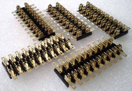 Lot of 5 Schurter Fuseholder 10 Piece Block/Separable Strip 10A for 5X20mm fuses
