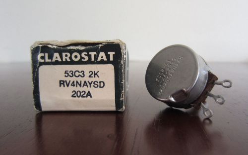 Clarostat 53C3 2k OHM RV4NAYD 53C3-2K-S Potentiometer