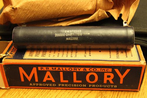 Vintage Mallory RW37G203  Resistor 20000 Ohm 78 Watt