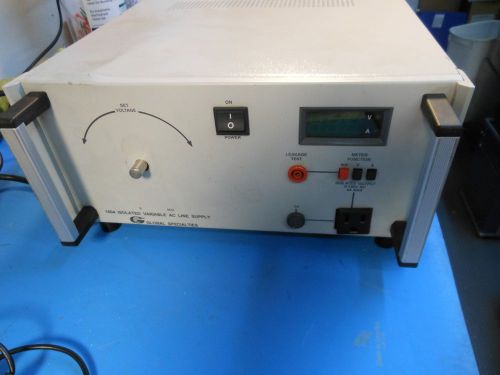 GLOBAL SPECIALTIES   1504 ISOLATED VARIABLE AC LINE SUPPLY  ( For parts)