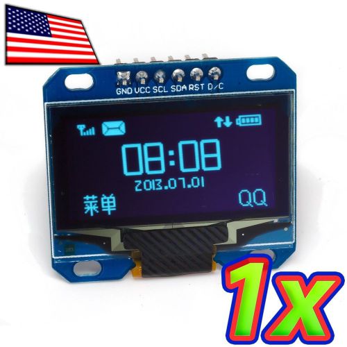 [1x] Blue 1.3 inch SPI Serial 128 X 64 OLED Display Module for Arduino