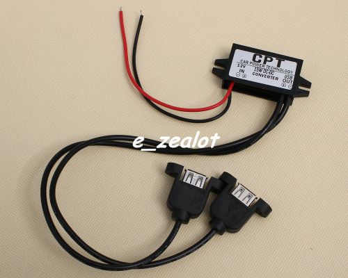 With Install Hole DC-DC Converter 12V to 5V Step Down Power Module Dual-USB