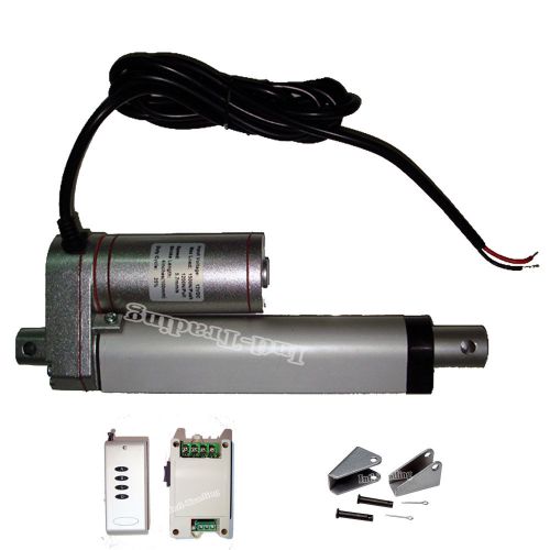 4&#034; stroke heavy duty linear actuator &amp;brackets&amp;remote 12v dc 330 pound max lift for sale