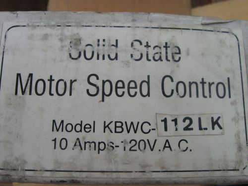 Solid State Motor Speed Control Model: KBWC-112LK