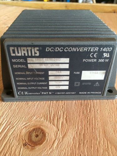 Curtis  dc/dc converter model 1400e 48/60-2403  output voltage 24v 12.5a (u2) for sale