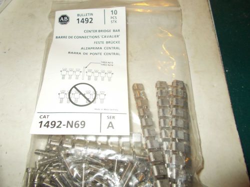 Allen Bradley 1492-N69 Center Bridge Bars Package of ten (10) Inc Addl screws