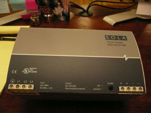 Sola din rail power supply  sdn 20-24-480 new for sale