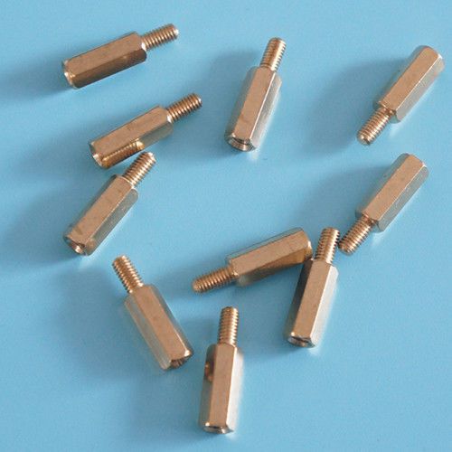 M3 male 6mm x m3 female 12mm brass standoff spacer m3 12+6  25pcs for sale