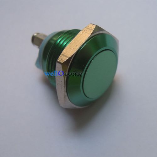 Green 16mm Anti-Vandal Horn Momentary Stainless Steel Metal Push Button Switch