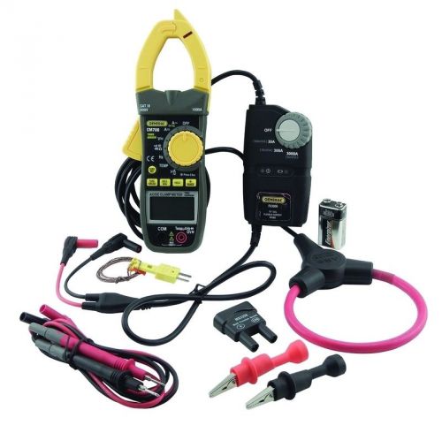 3000a clamp meter kit - combines a cm700 ac/dc true rms clamp meter ck700-fx new for sale